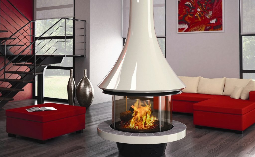 JC Bordeet Suspended Fireplaces (Wood Fireplace) Acme
